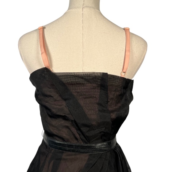Marc by Marc Jacobs Black with Pink Underlay Cocktail Dress With Belt (2) - Picture 7 of 9